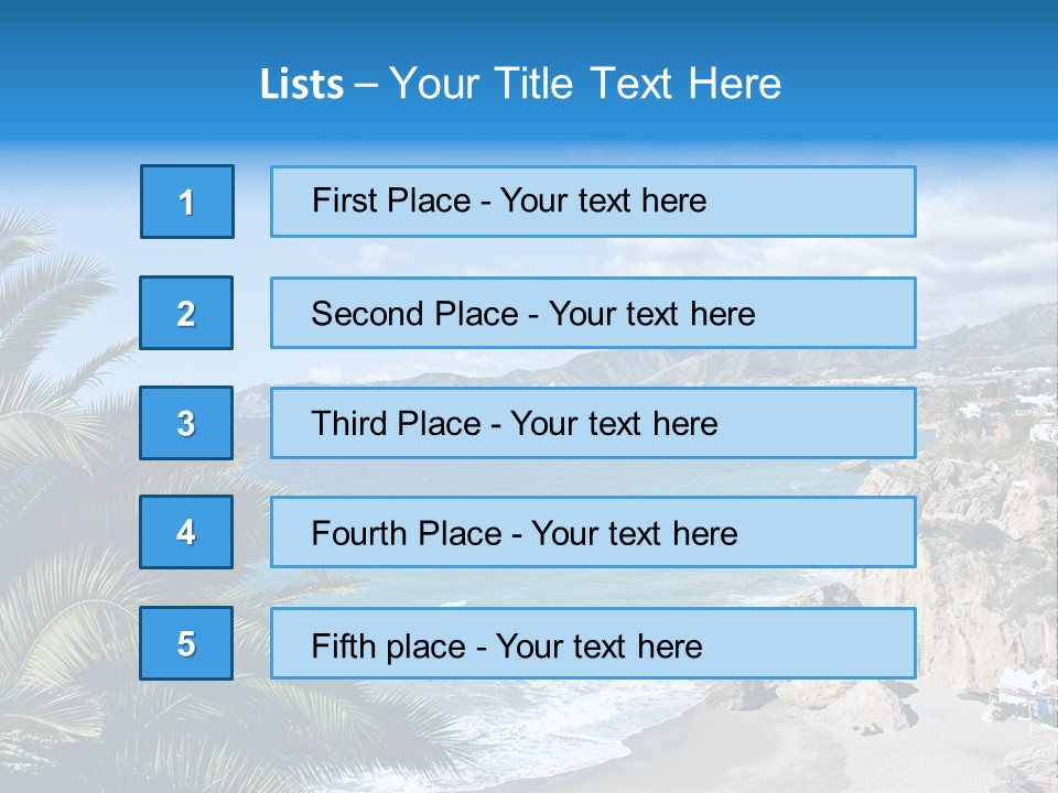 Summer Holiday Water PowerPoint Template