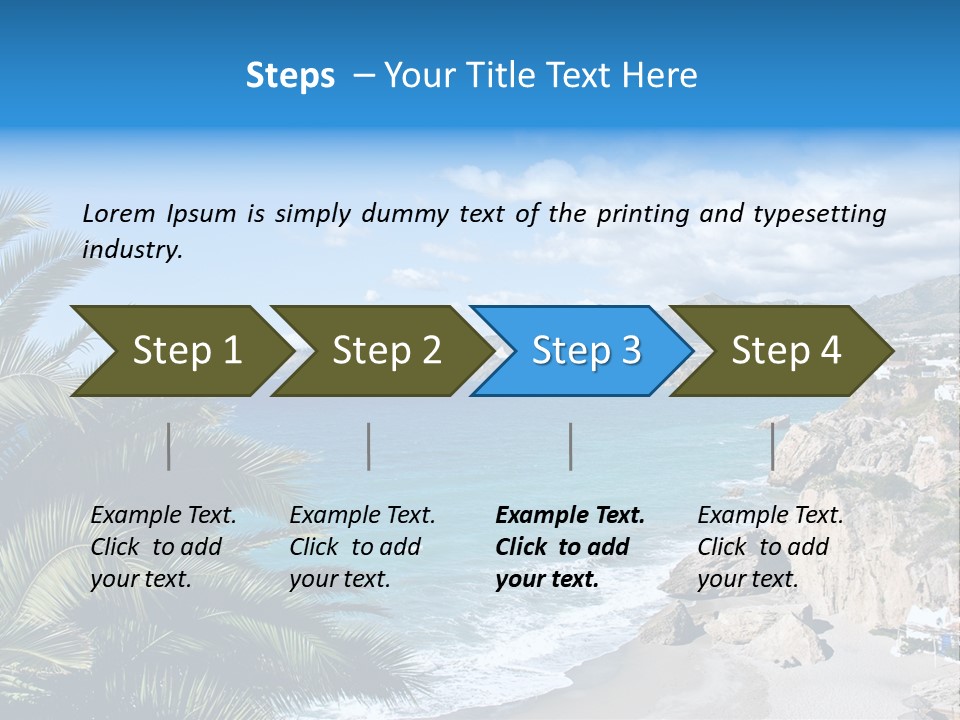 Summer Holiday Water PowerPoint Template