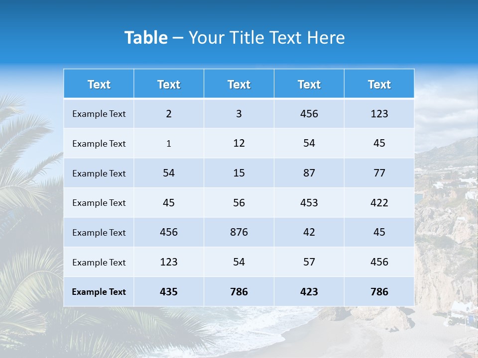 Summer Holiday Water PowerPoint Template