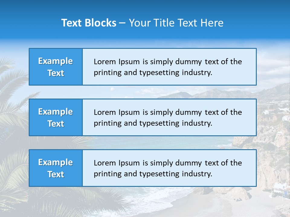 Summer Holiday Water PowerPoint Template