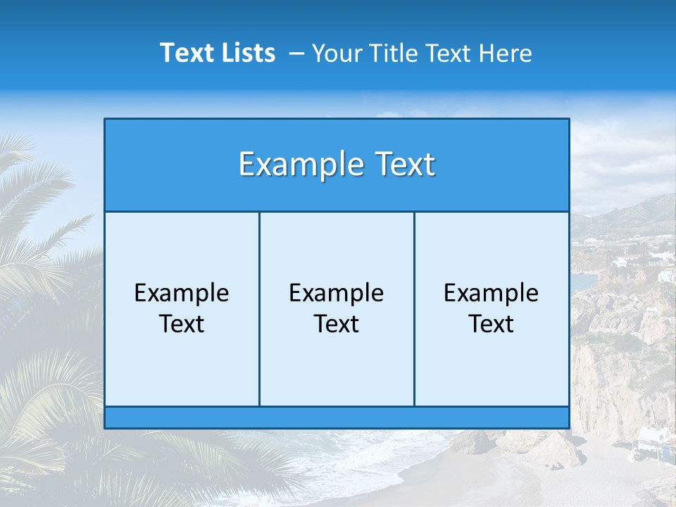 Summer Holiday Water PowerPoint Template