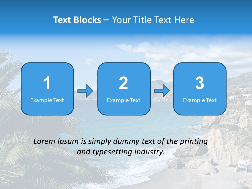 Summer Holiday Water PowerPoint Template