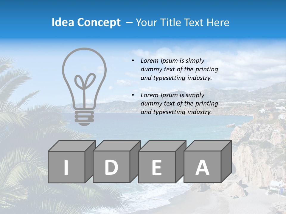 Summer Holiday Water PowerPoint Template