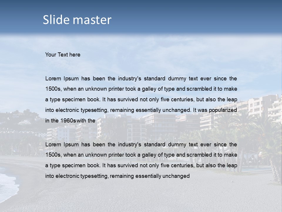 South Aerial Blue PowerPoint Template