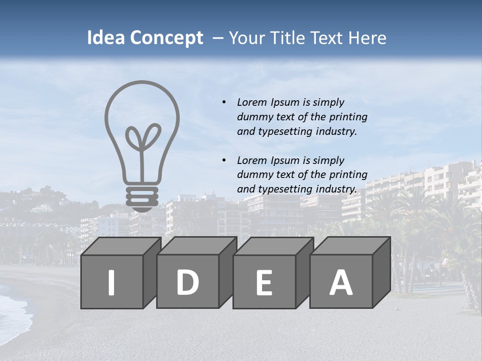 South Aerial Blue PowerPoint Template