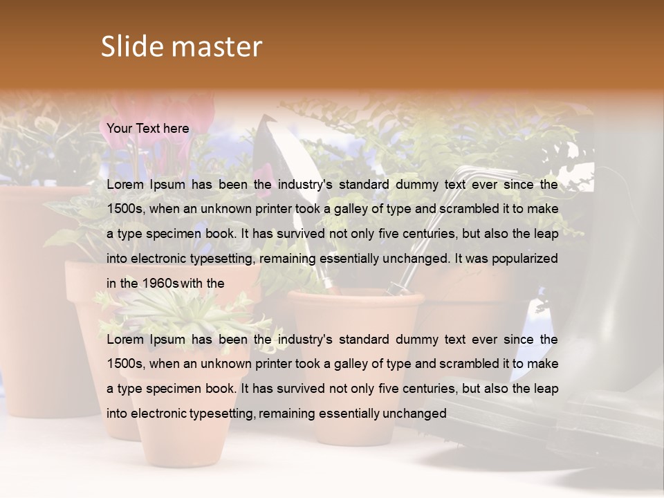 Gold Symbol Care PowerPoint Template