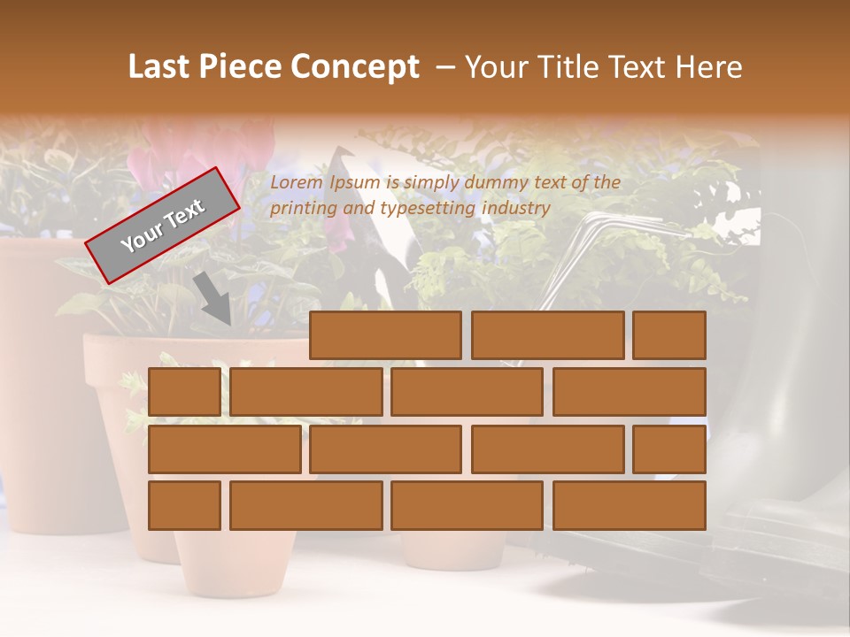 Gold Symbol Care PowerPoint Template