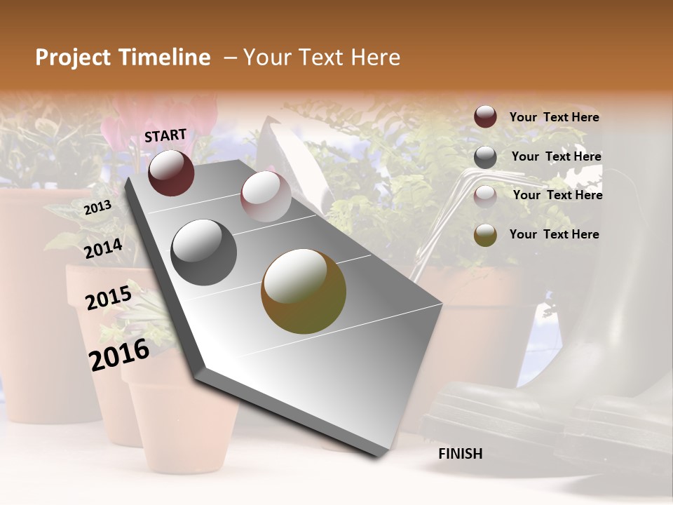 Gold Symbol Care PowerPoint Template