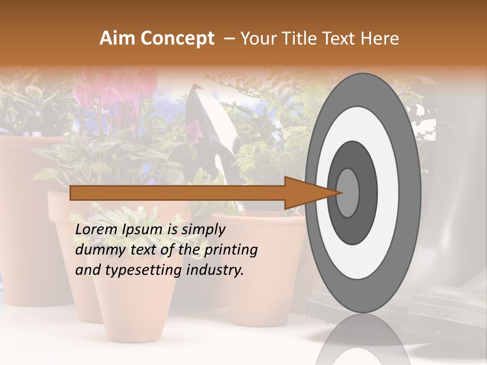 Gold Symbol Care PowerPoint Template