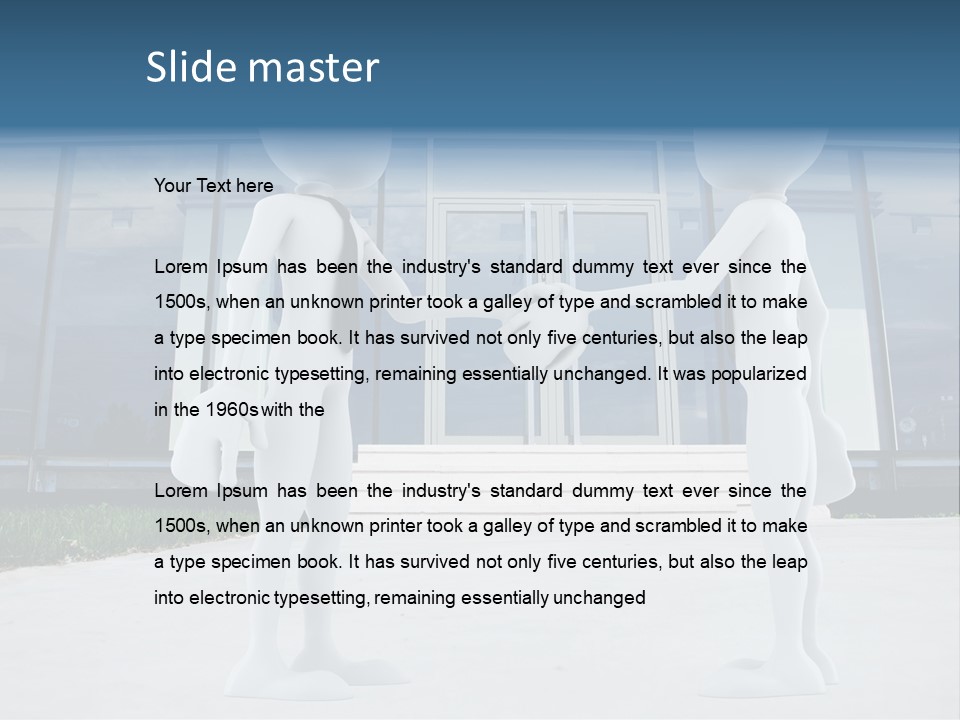 Background Suit Blue PowerPoint Template