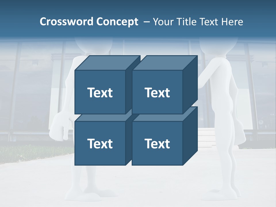 Background Suit Blue PowerPoint Template