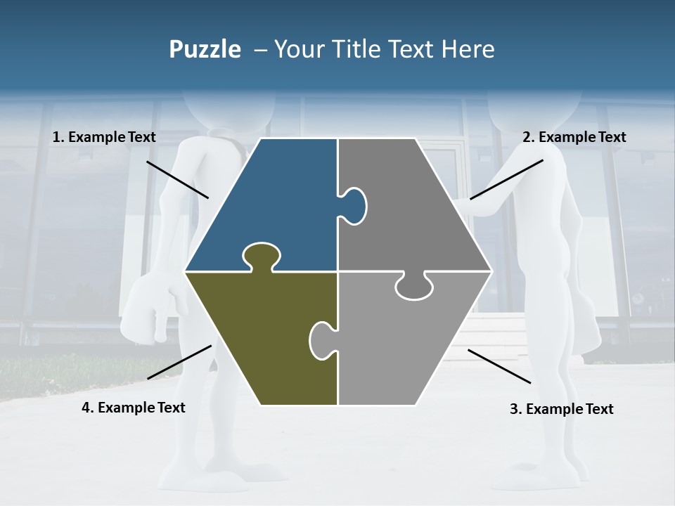 Background Suit Blue PowerPoint Template