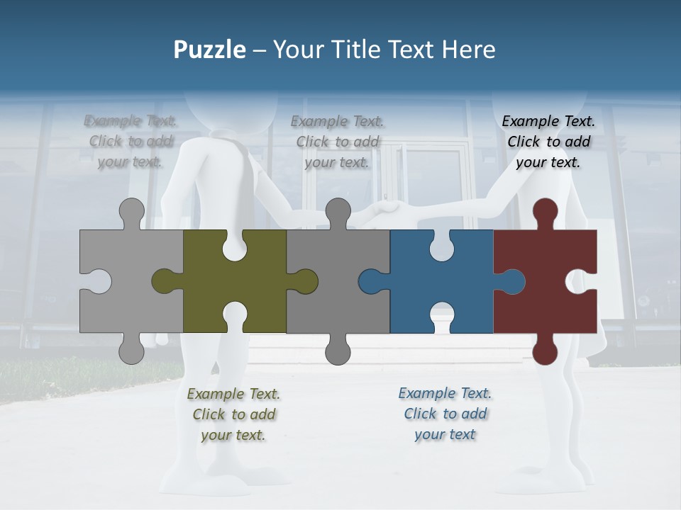 Background Suit Blue PowerPoint Template