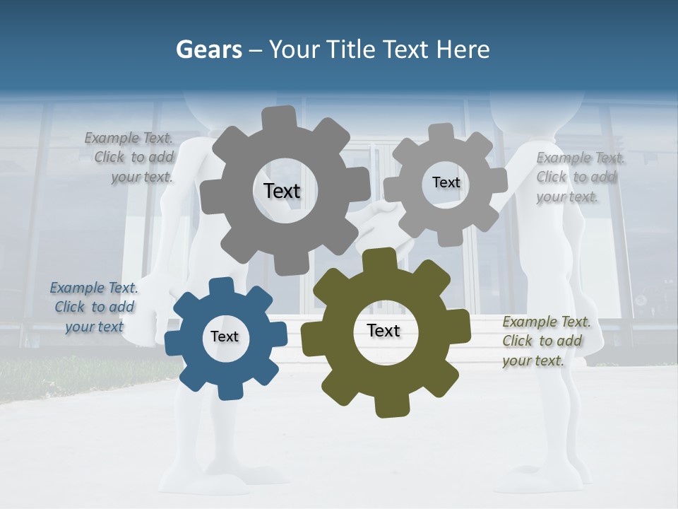 Background Suit Blue PowerPoint Template