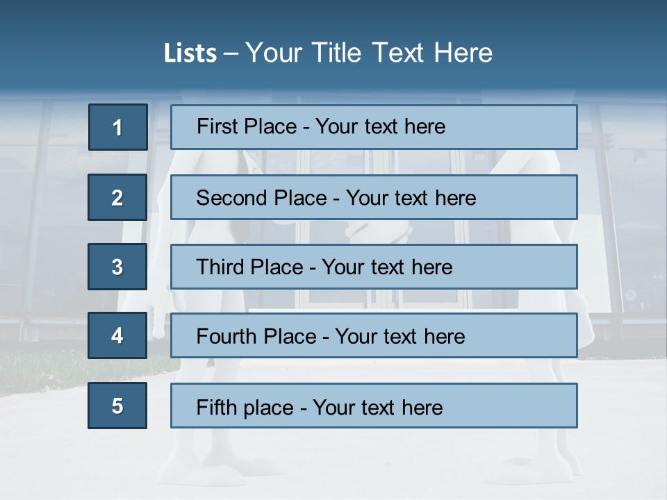 Background Suit Blue PowerPoint Template