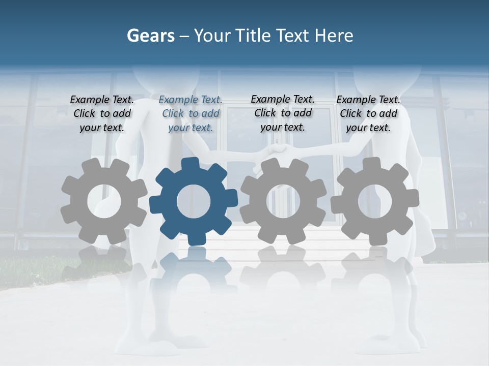 Background Suit Blue PowerPoint Template