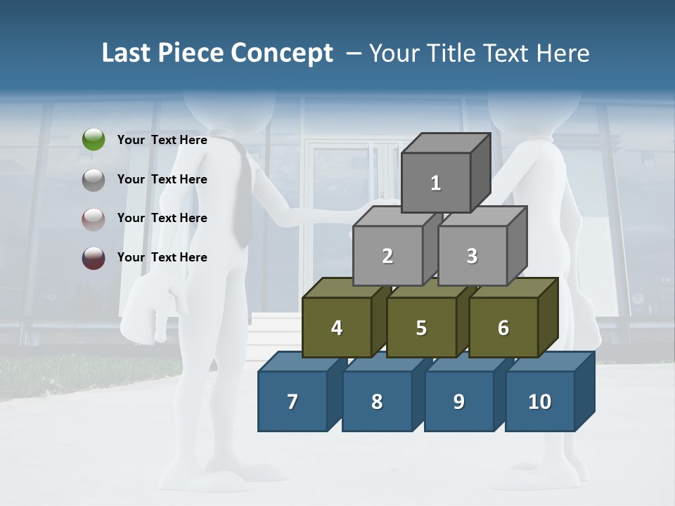 Background Suit Blue PowerPoint Template