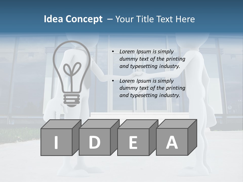 Background Suit Blue PowerPoint Template