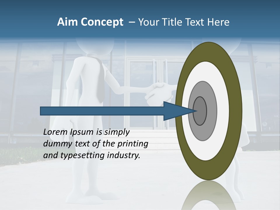 Background Suit Blue PowerPoint Template