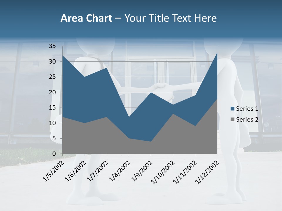 Background Suit Blue PowerPoint Template
