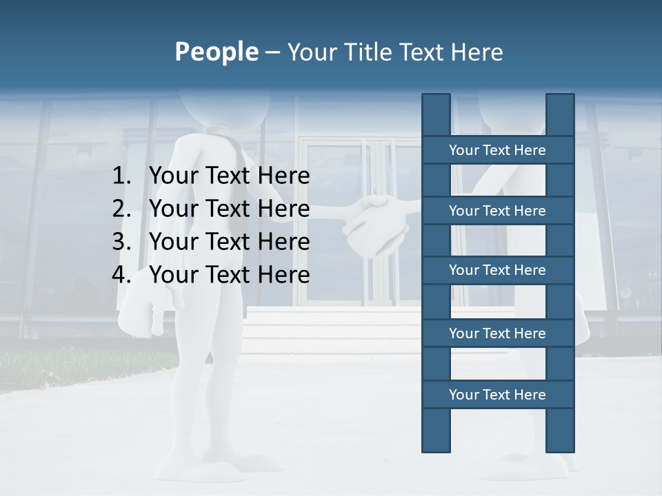 Background Suit Blue PowerPoint Template