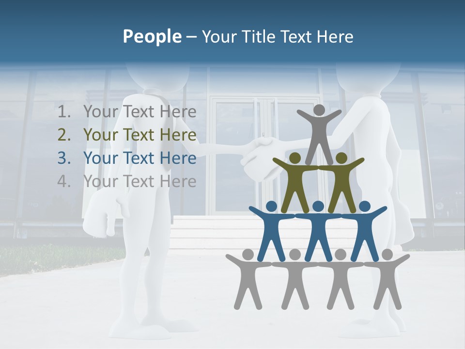 Background Suit Blue PowerPoint Template