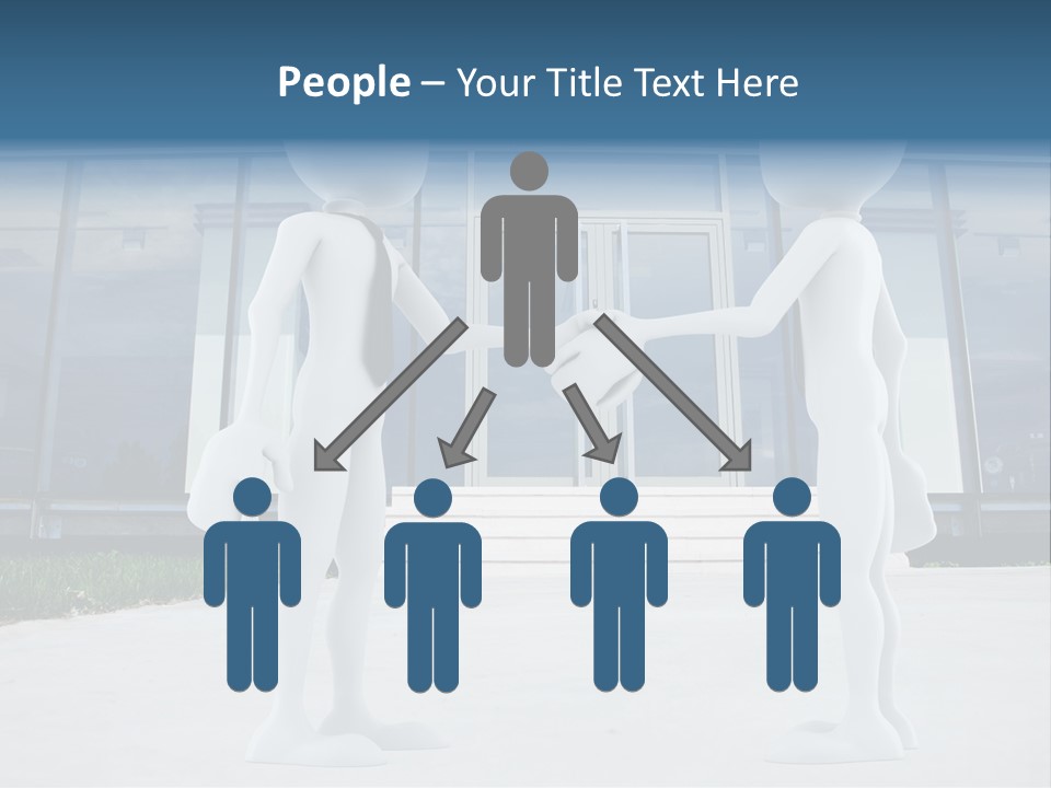 Background Suit Blue PowerPoint Template