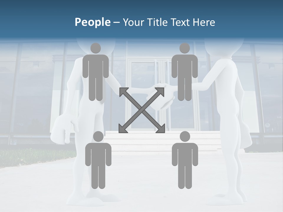 Background Suit Blue PowerPoint Template