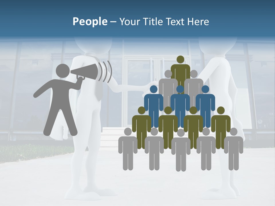 Background Suit Blue PowerPoint Template