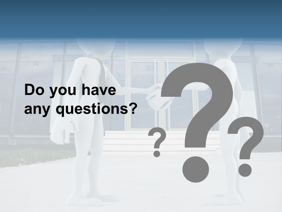 Background Suit Blue PowerPoint Template