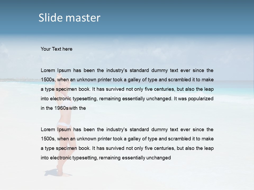 Sun People Sand PowerPoint Template