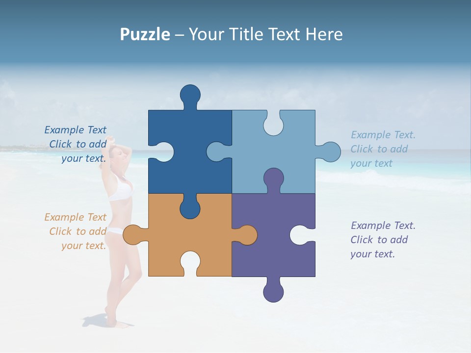 Sun People Sand PowerPoint Template