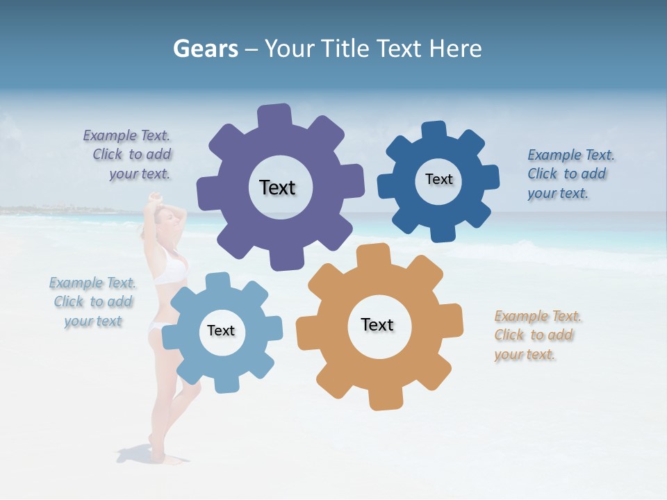 Sun People Sand PowerPoint Template