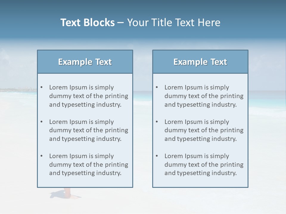 Sun People Sand PowerPoint Template