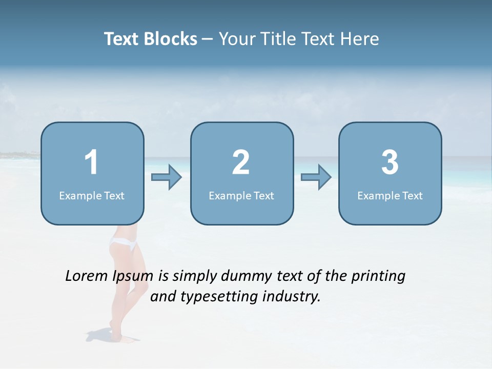 Sun People Sand PowerPoint Template