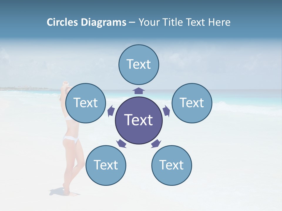 Sun People Sand PowerPoint Template