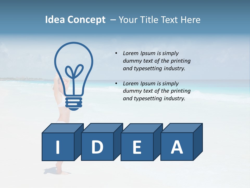 Sun People Sand PowerPoint Template