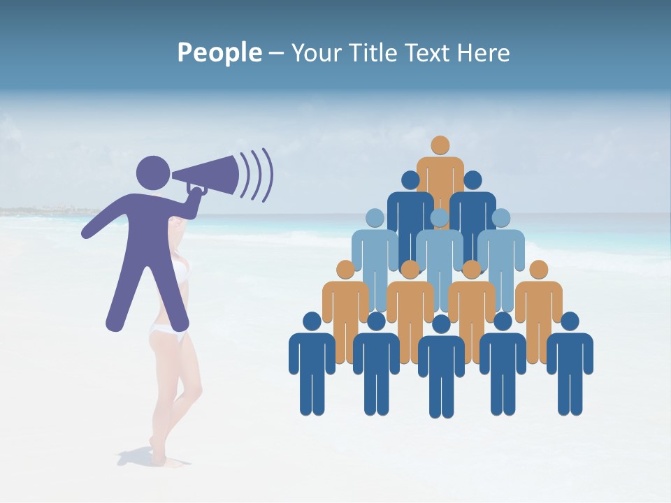 Sun People Sand PowerPoint Template