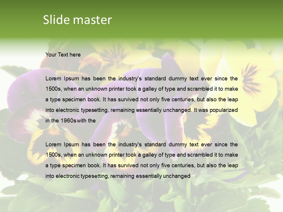 Garden Purple Close PowerPoint Template