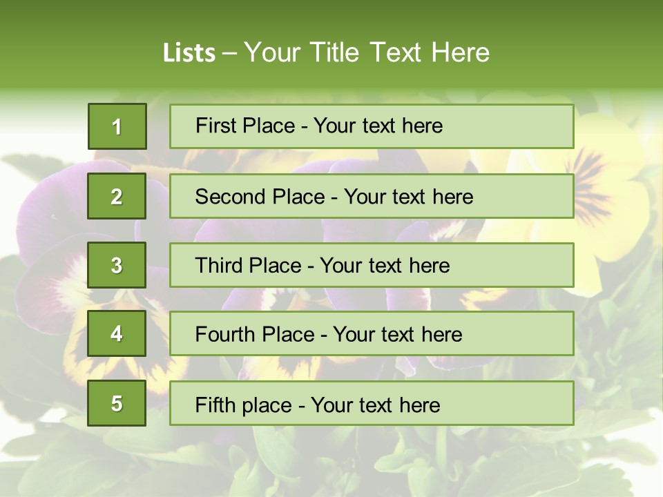 Garden Purple Close PowerPoint Template