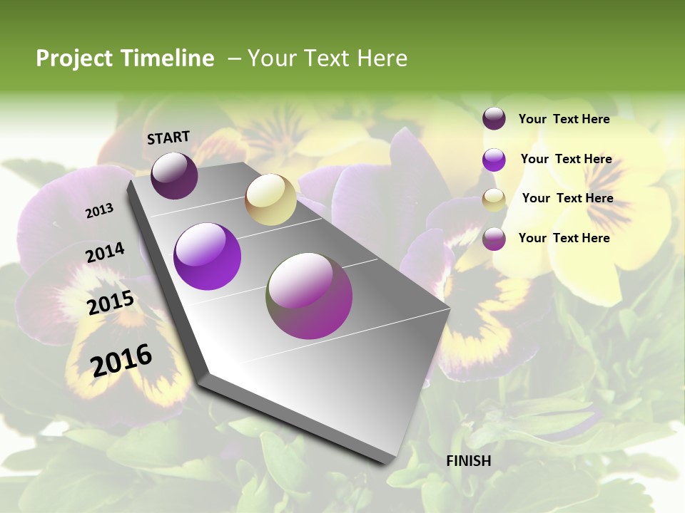 Garden Purple Close PowerPoint Template