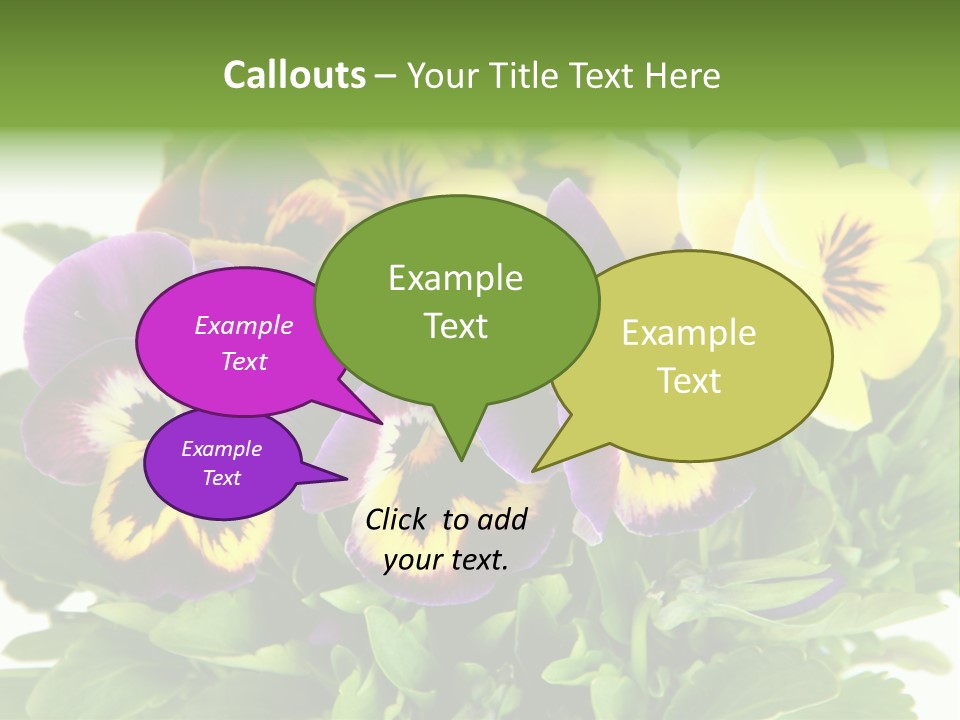 Garden Purple Close PowerPoint Template