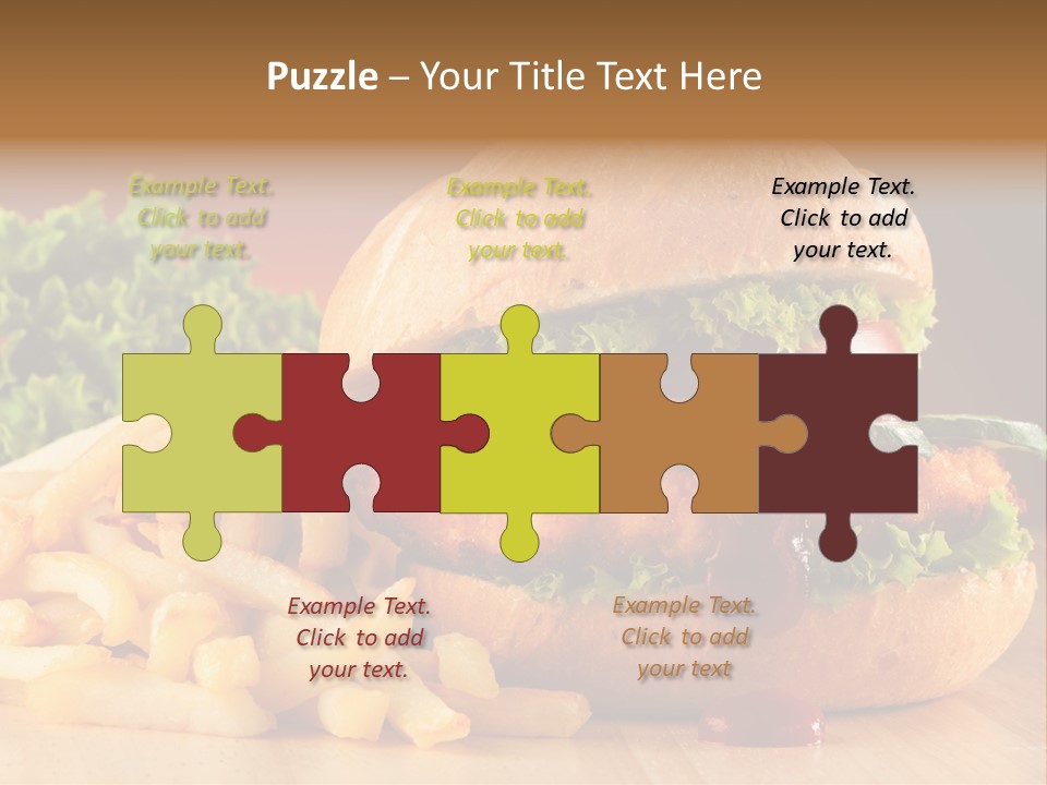 Sandwich Lunch Hamburger PowerPoint Template