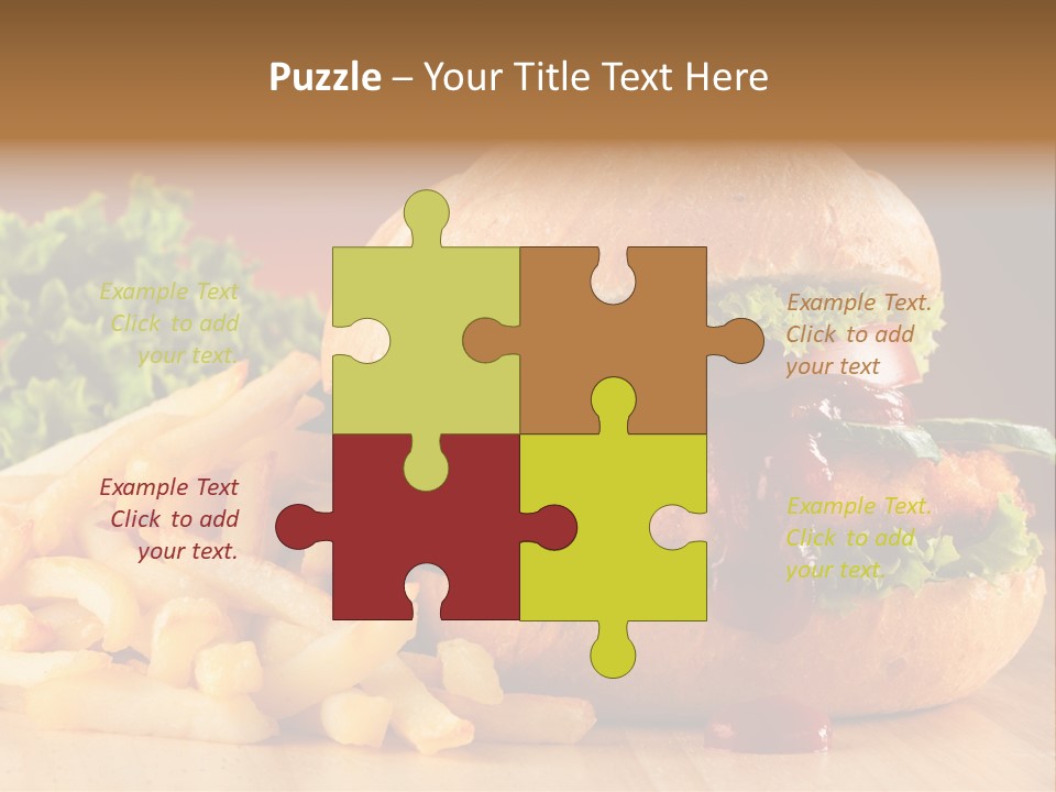 Sandwich Lunch Hamburger PowerPoint Template