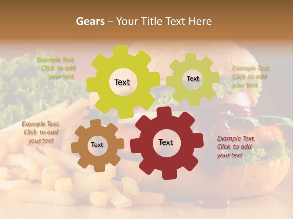 Sandwich Lunch Hamburger PowerPoint Template