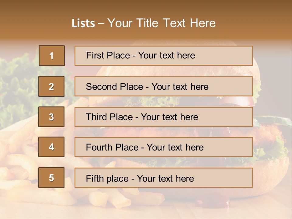 Sandwich Lunch Hamburger PowerPoint Template
