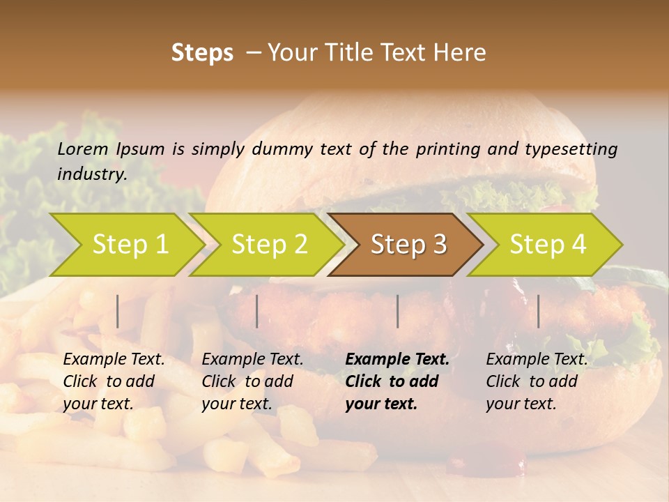 Sandwich Lunch Hamburger PowerPoint Template