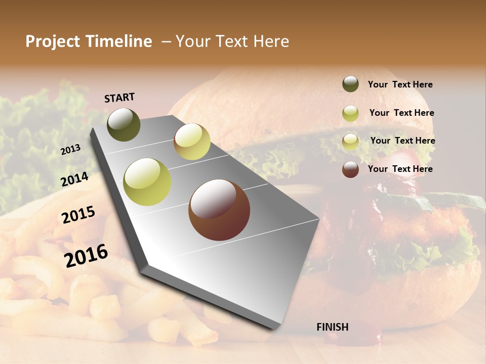 Sandwich Lunch Hamburger PowerPoint Template