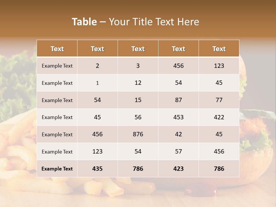 Sandwich Lunch Hamburger PowerPoint Template