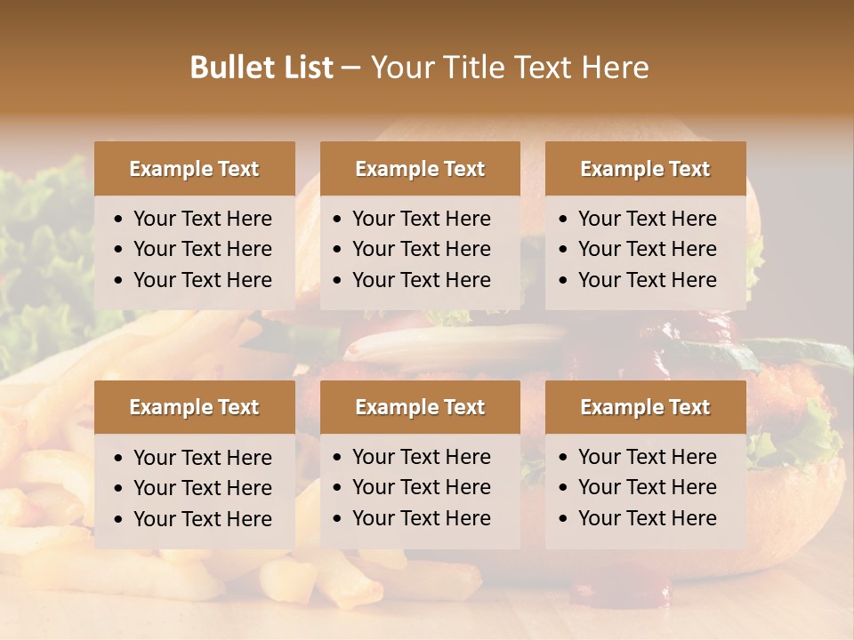 Sandwich Lunch Hamburger PowerPoint Template